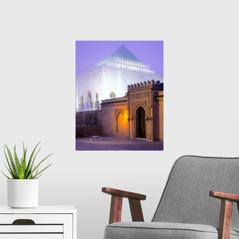 A modern room featuring Morocco, Rabat, Mausoleum of Mohammed V