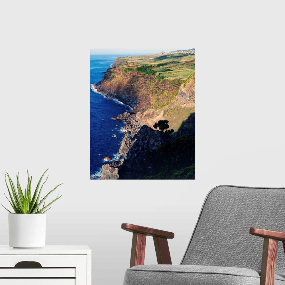 A modern room featuring Portugal, Azores, Terceira, coastal scenery