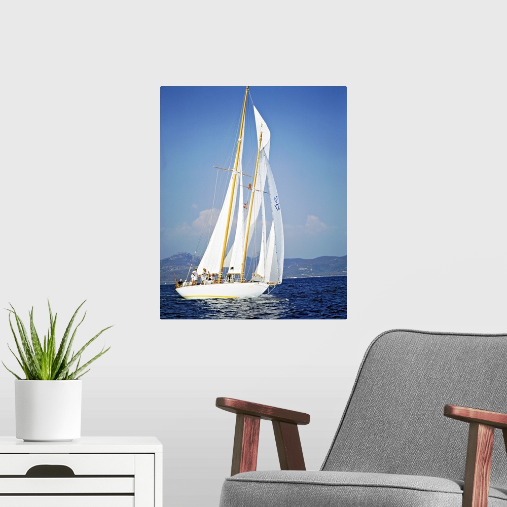 A modern room featuring Sailing boat