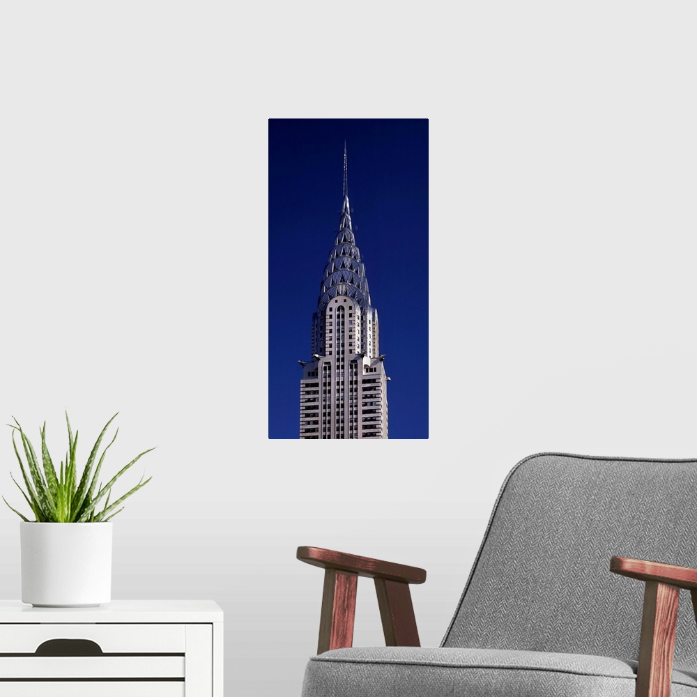 A modern room featuring United States, New York, Chrysler building