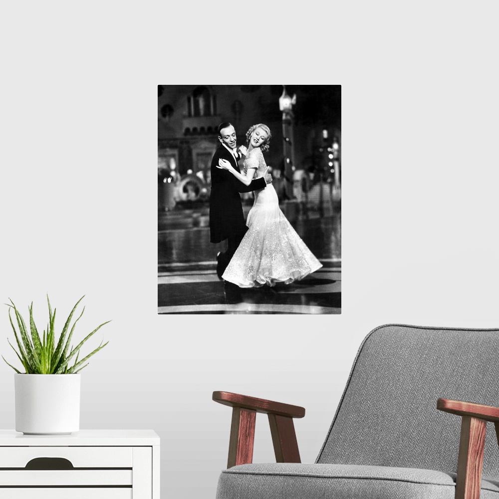 A modern room featuring Fred Astaire, Ginger Rogers, Top Hat