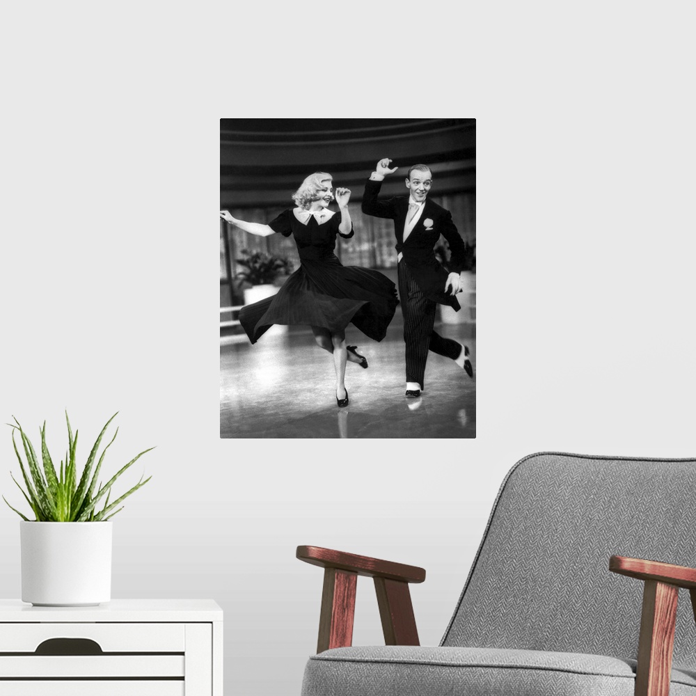 A modern room featuring Ginger Rogers, Fred Astaire, Swing Time