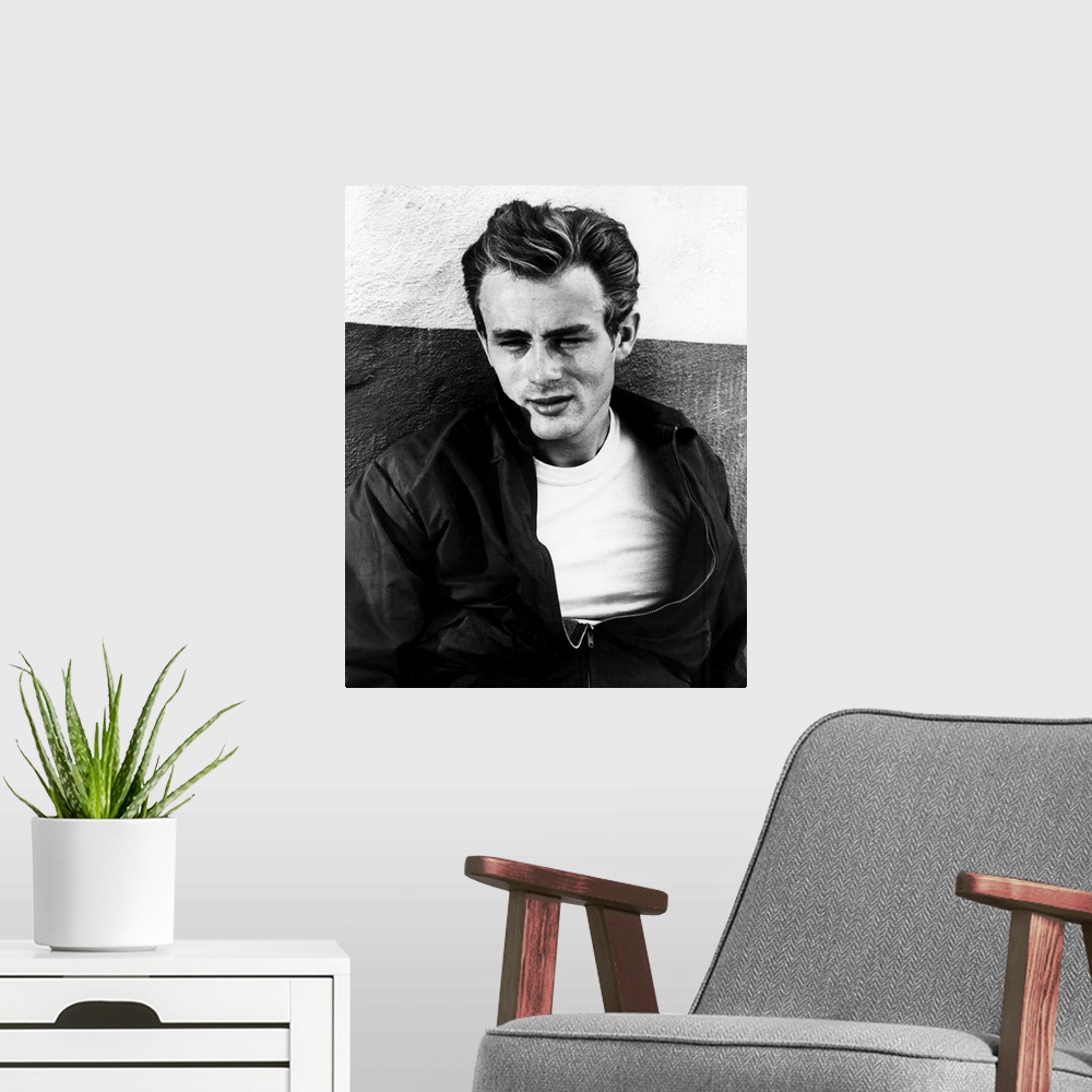 A modern room featuring James Dean, Rebel Without A Cause