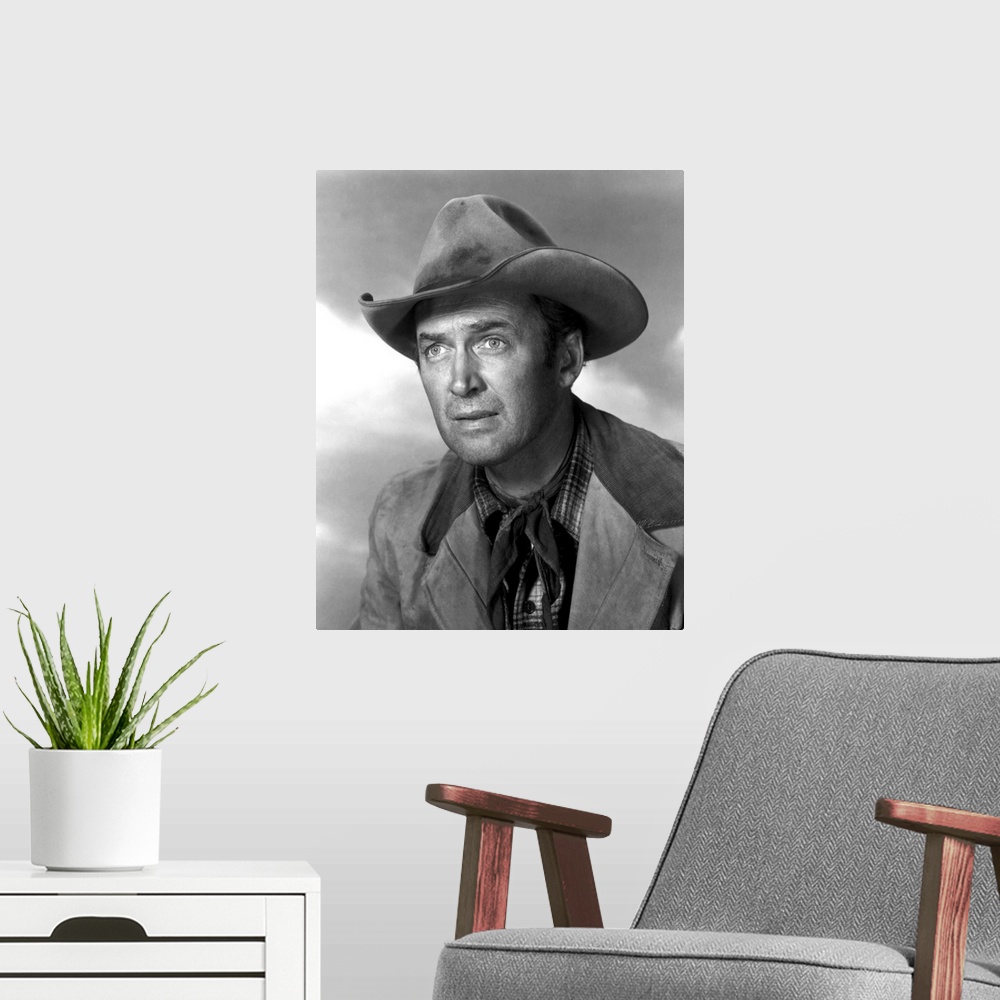 A modern room featuring James Stewart in The Far Country - Vintage Publicity Photo