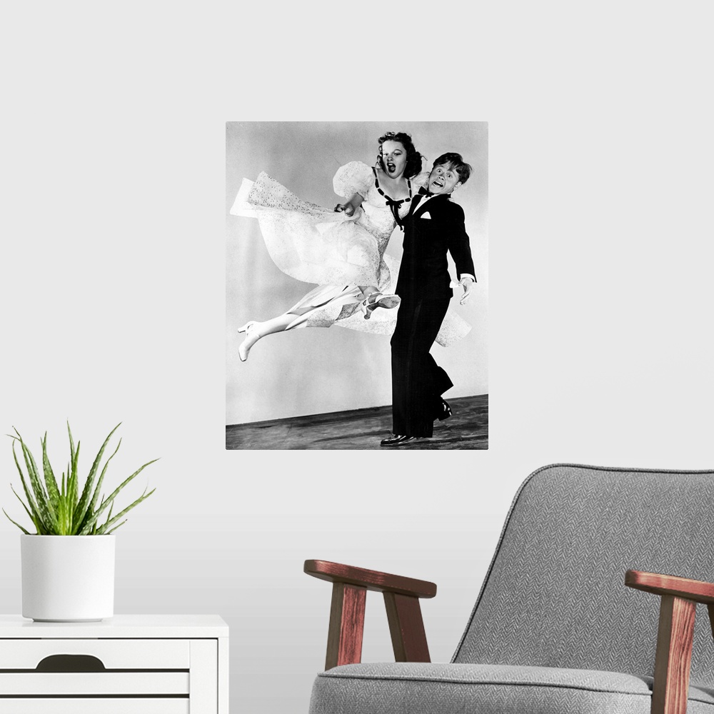 A modern room featuring Judy Garland, Mickey Rooney, Strike Up the Band