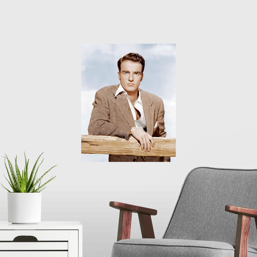 A modern room featuring Montgomery Clift