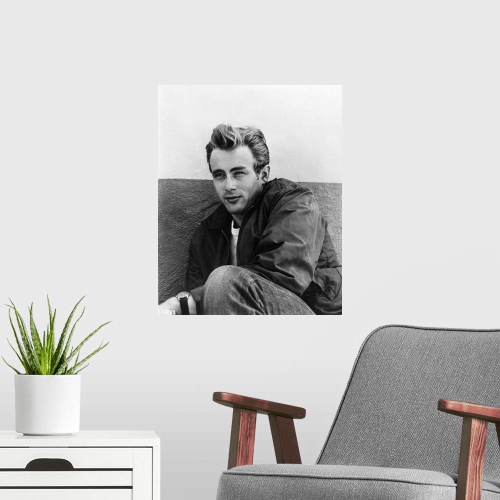 A modern room featuring Rebel Without A Cause, James Dean, 1955.