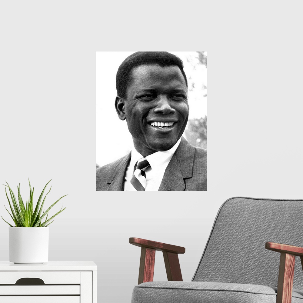 A modern room featuring Sidney Poitier in In The Heat Of The Night - Vintage Publicity Photo