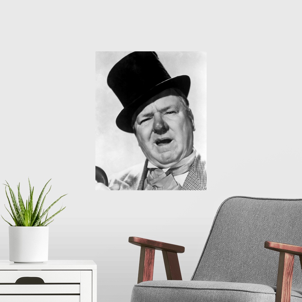 A modern room featuring W.C. Fields, You Can't Cheat An Honest Man