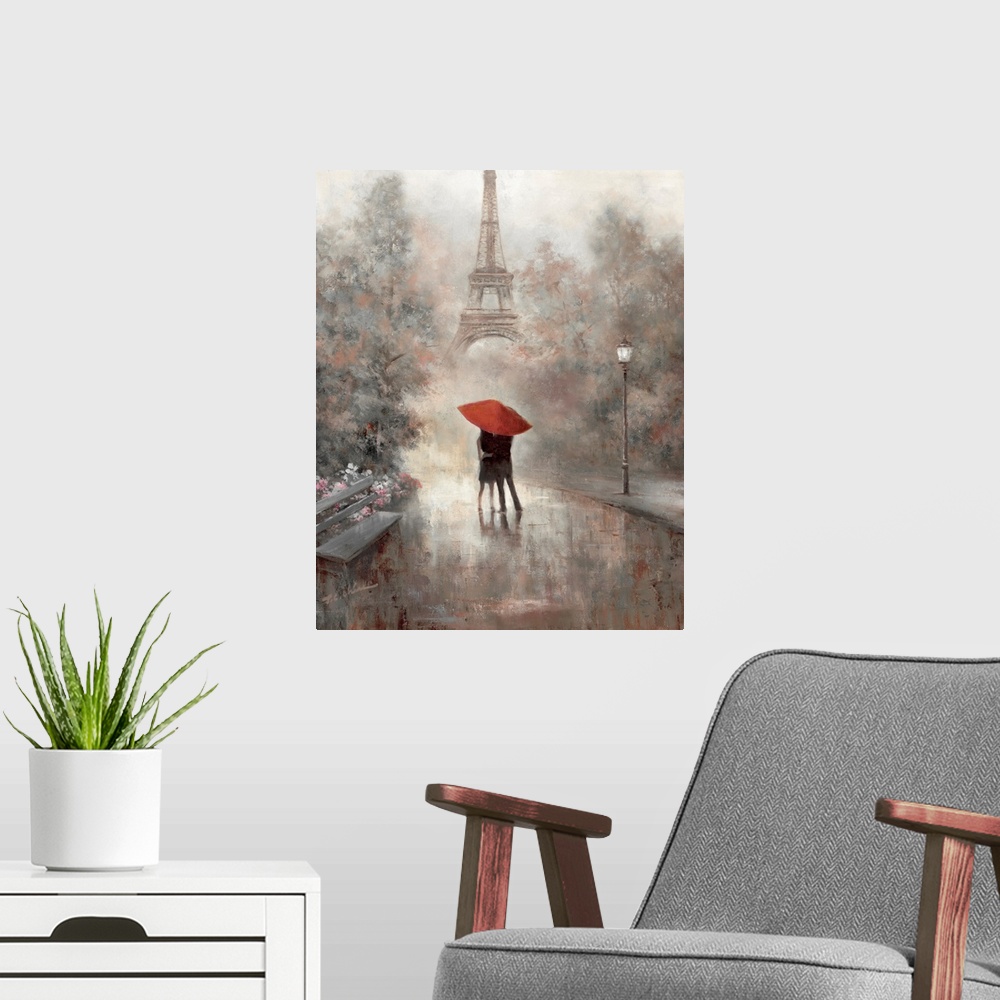 A modern room featuring Paris in the Mist