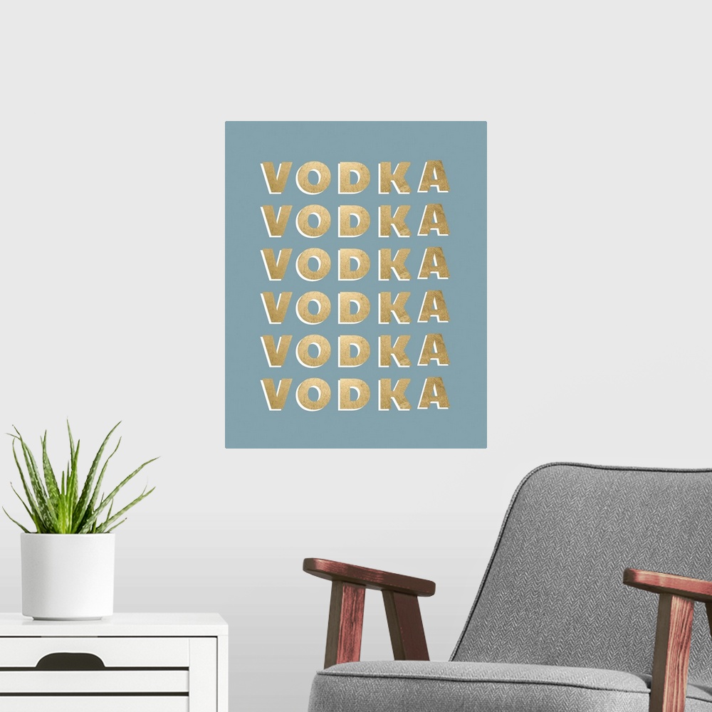 A modern room featuring Vodka