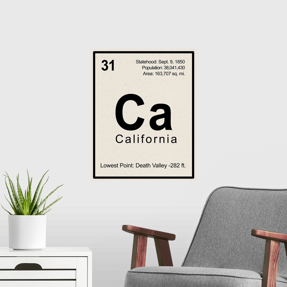 A modern room featuring Breaking California