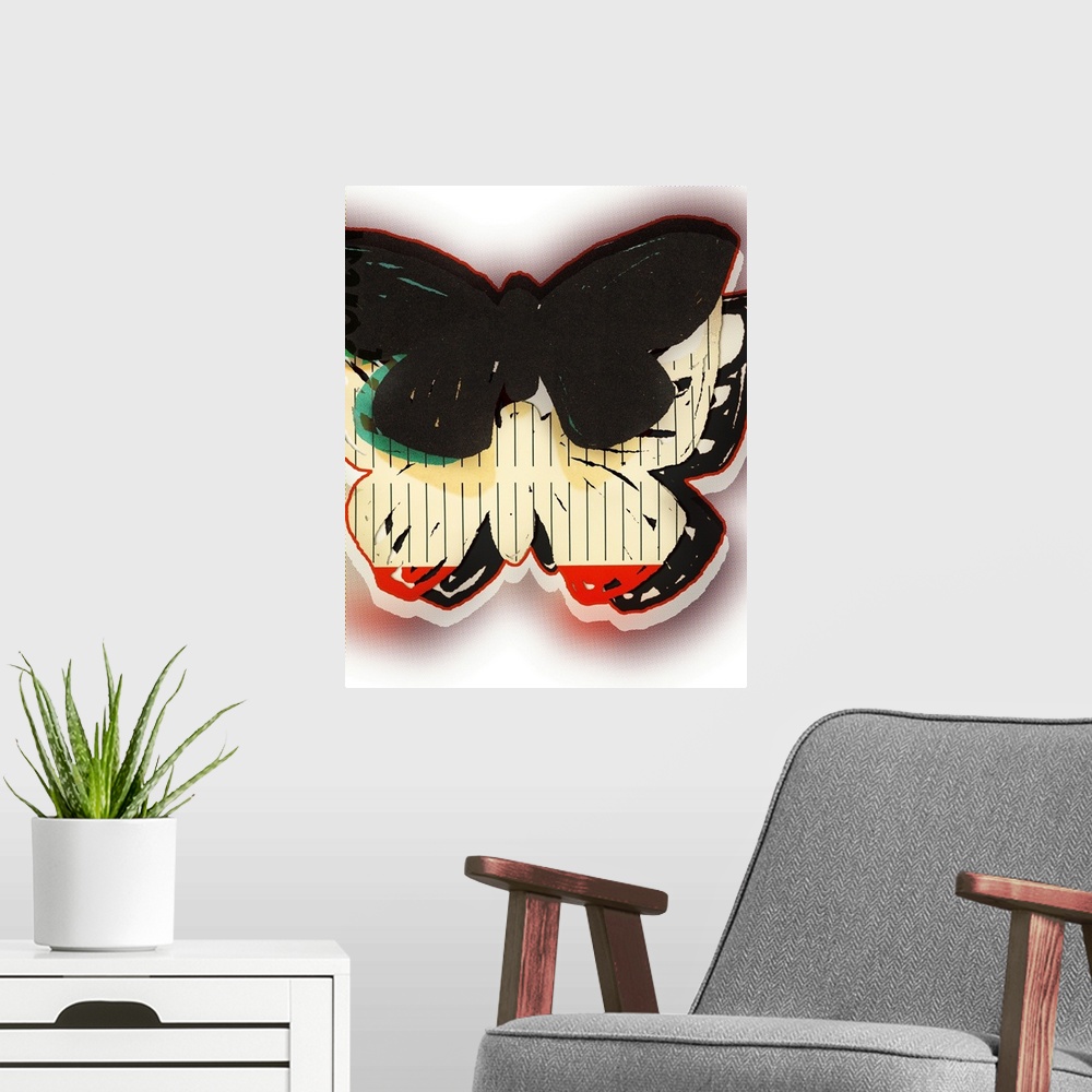 A modern room featuring Slapdash Butterfly