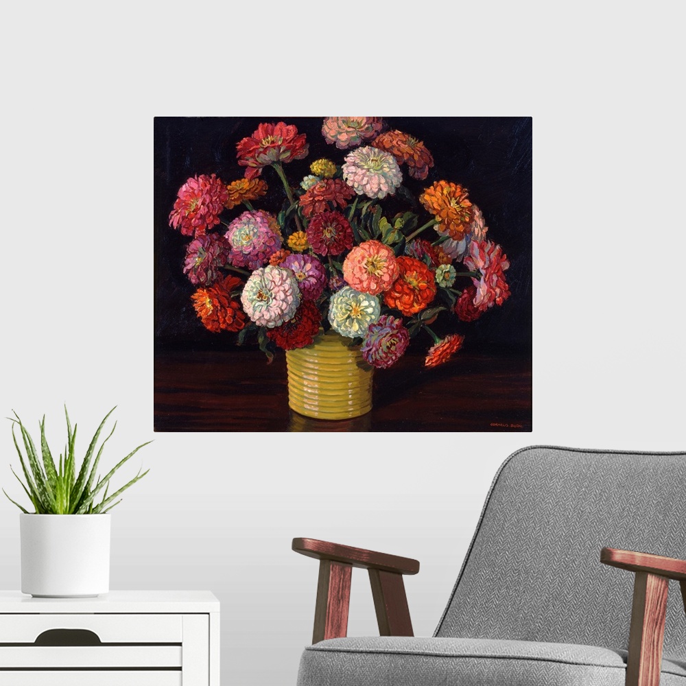 A modern room featuring Colorful Bouquet