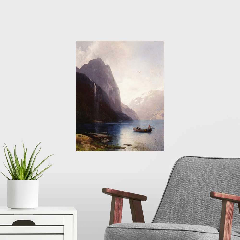 A modern room featuring Fjords Norway