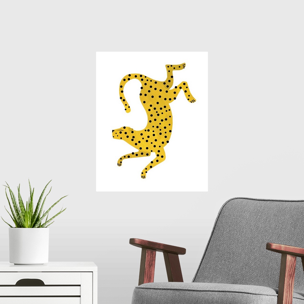 A modern room featuring Dotted Cheetah