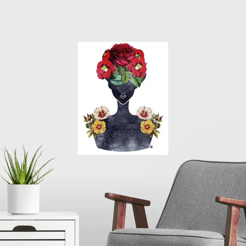A modern room featuring Flower Crown Silhouette III