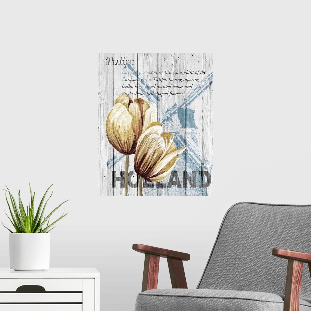 A modern room featuring Holland Tulips