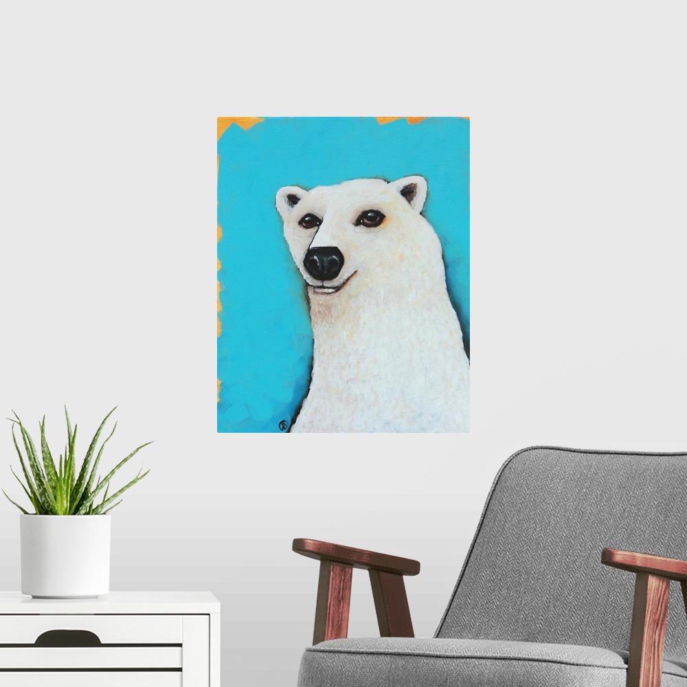 A modern room featuring The Cute Polar Bear