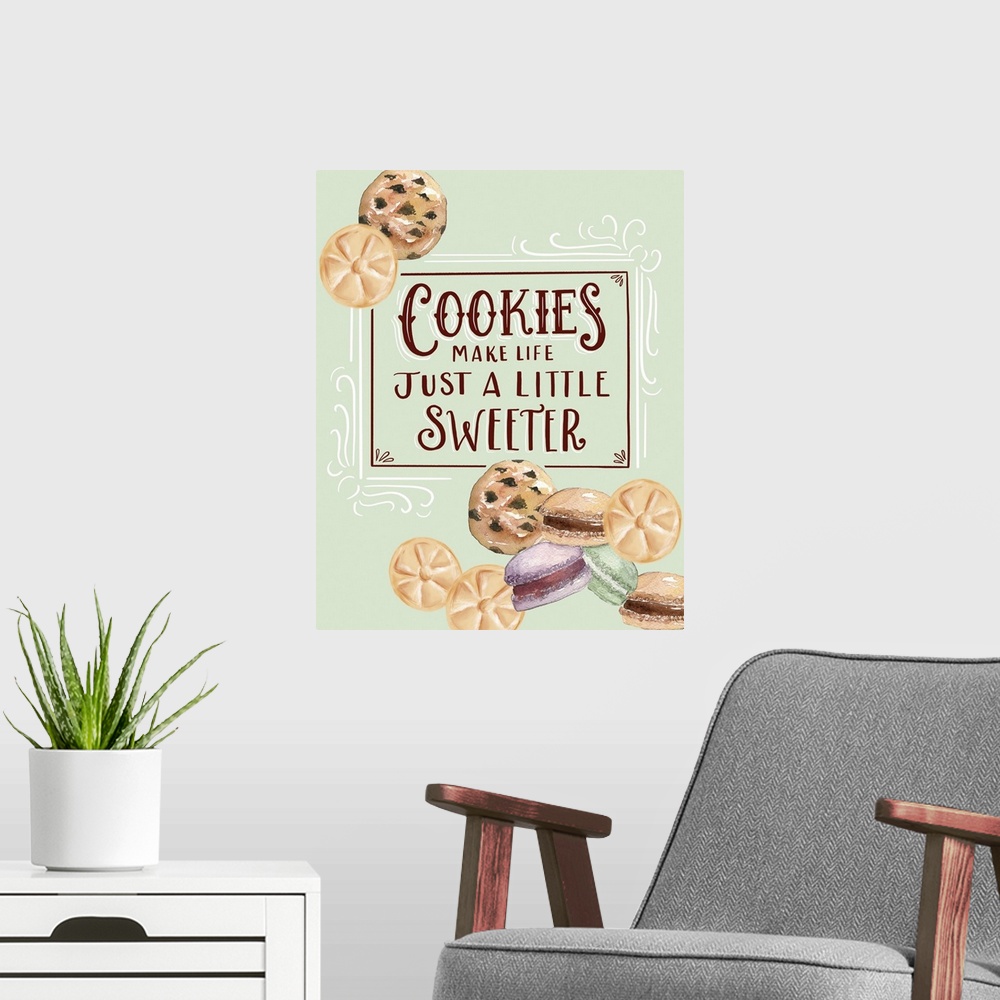 A modern room featuring Cookies Make Life