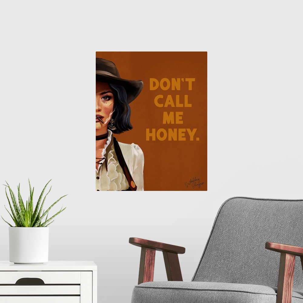 A modern room featuring Don't Call Me Honey
