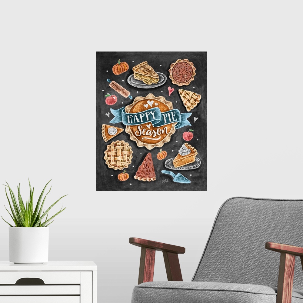 A modern room featuring Happy Pie Season
