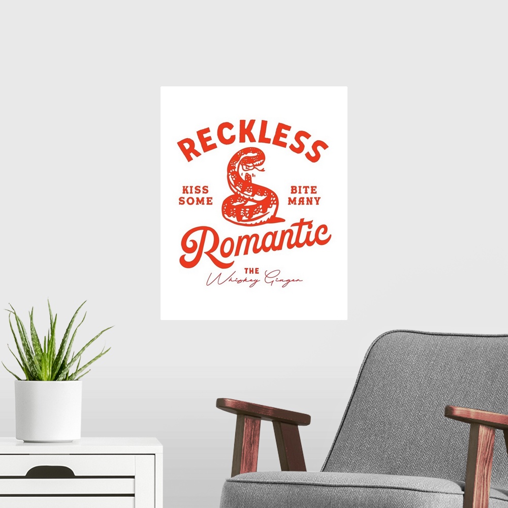 A modern room featuring Reckless Romantic