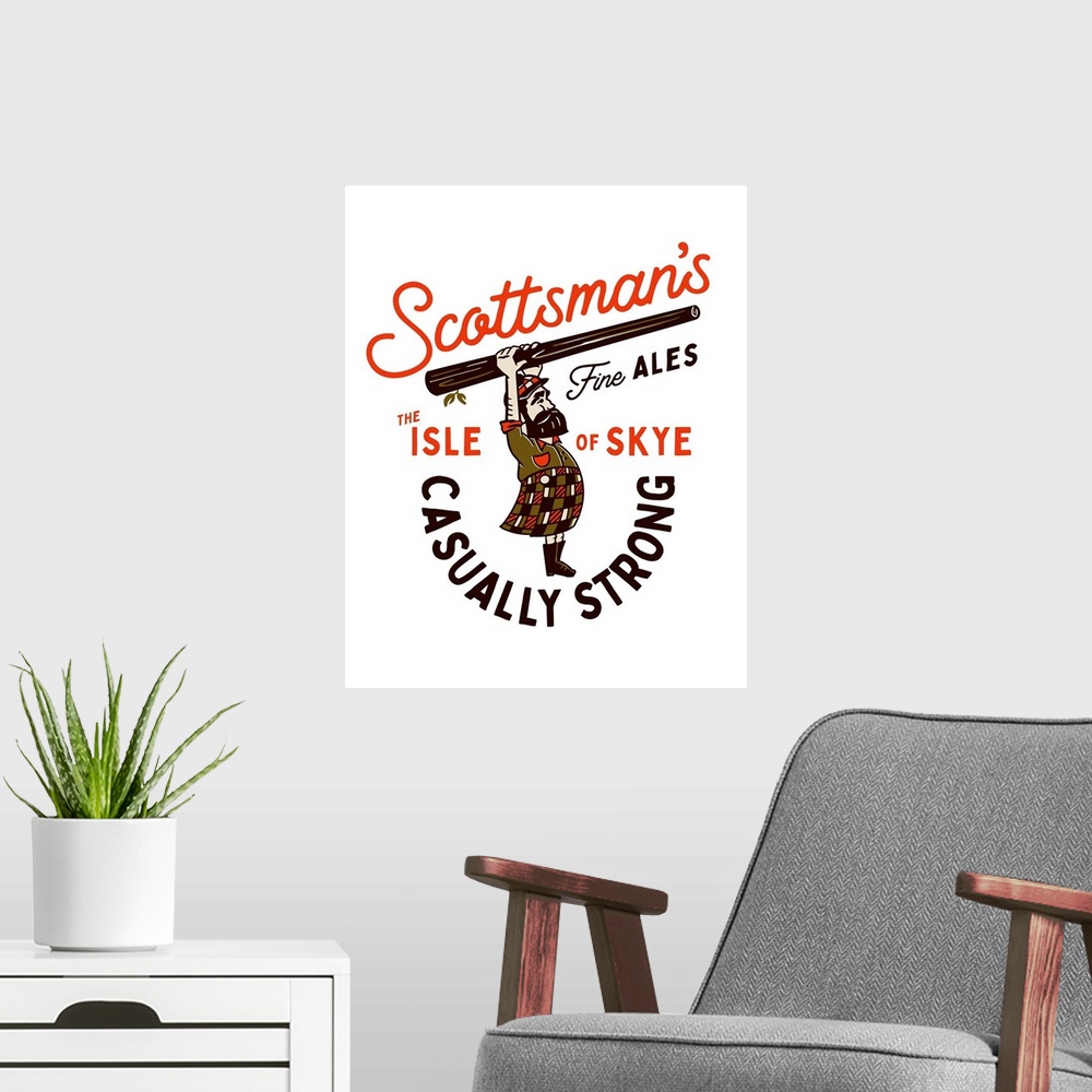 A modern room featuring Scottsmans Ale