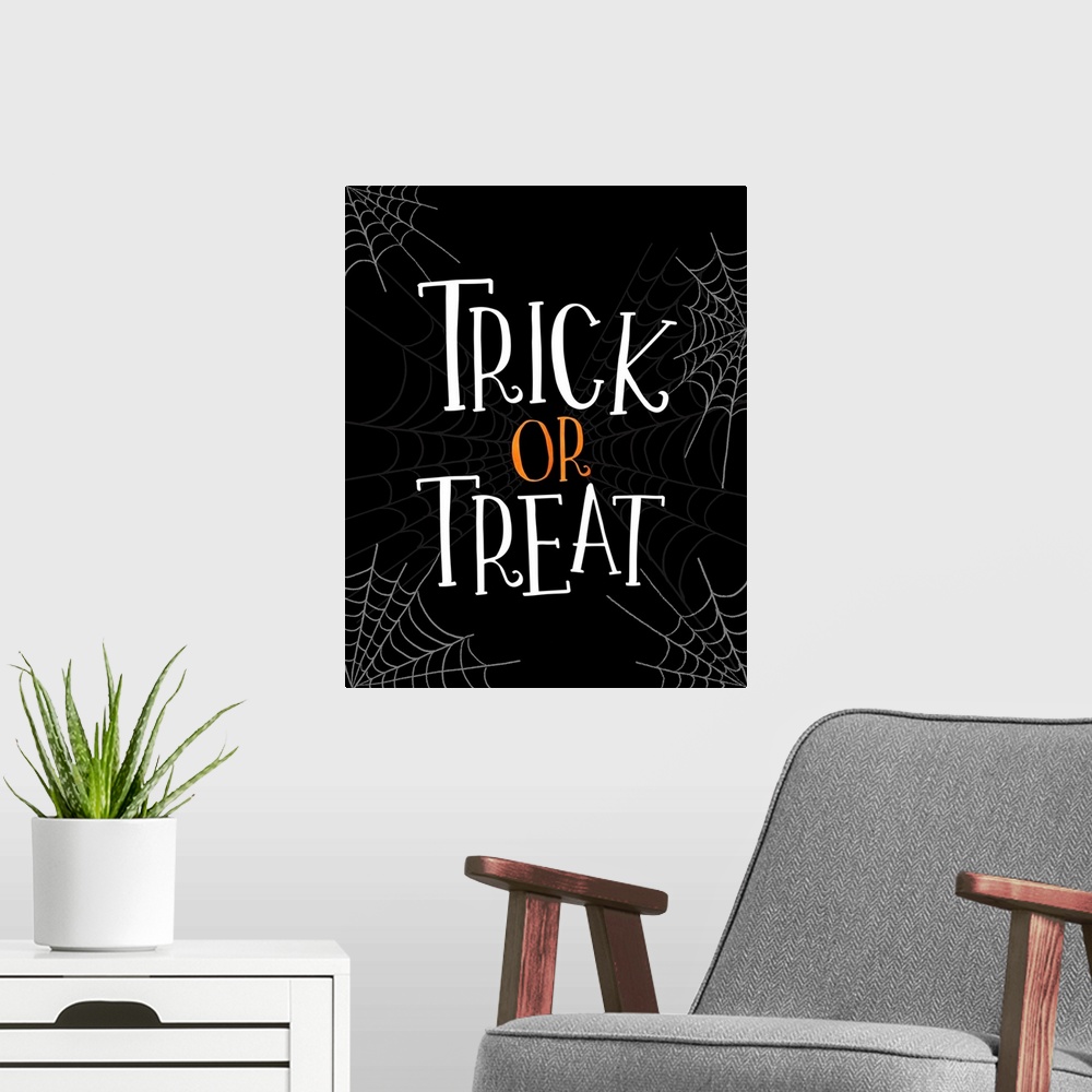 A modern room featuring Trick Or Treat