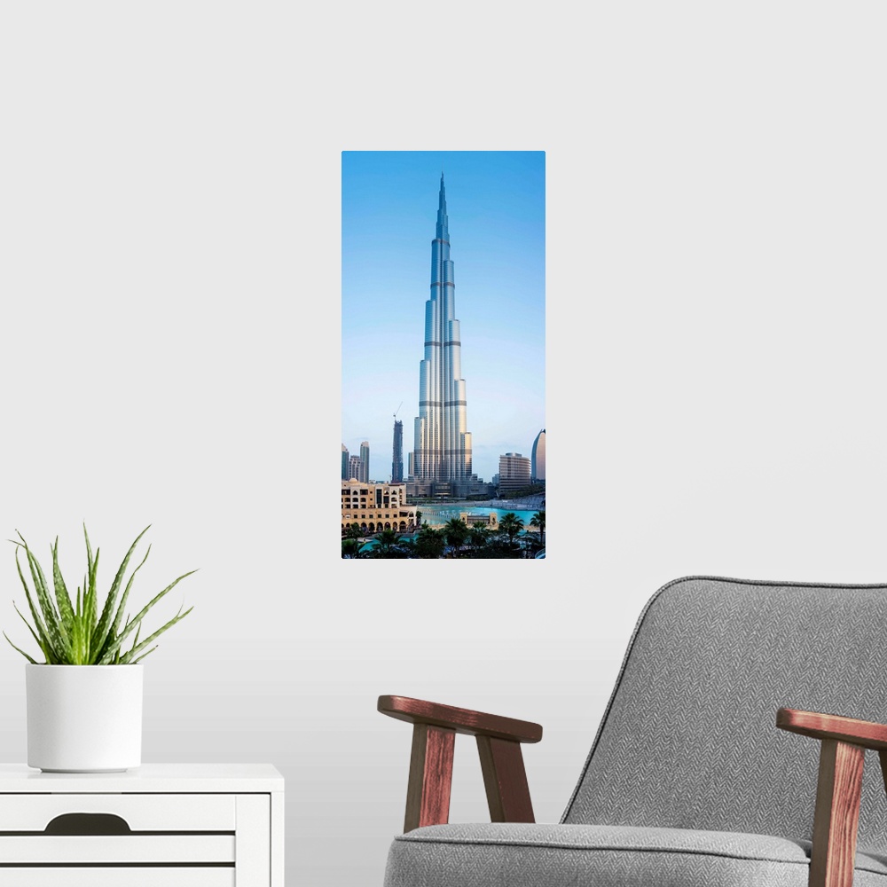 A modern room featuring Burj Khalifa (world's tallest building), Downtown, Dubai, United Arab Emirates