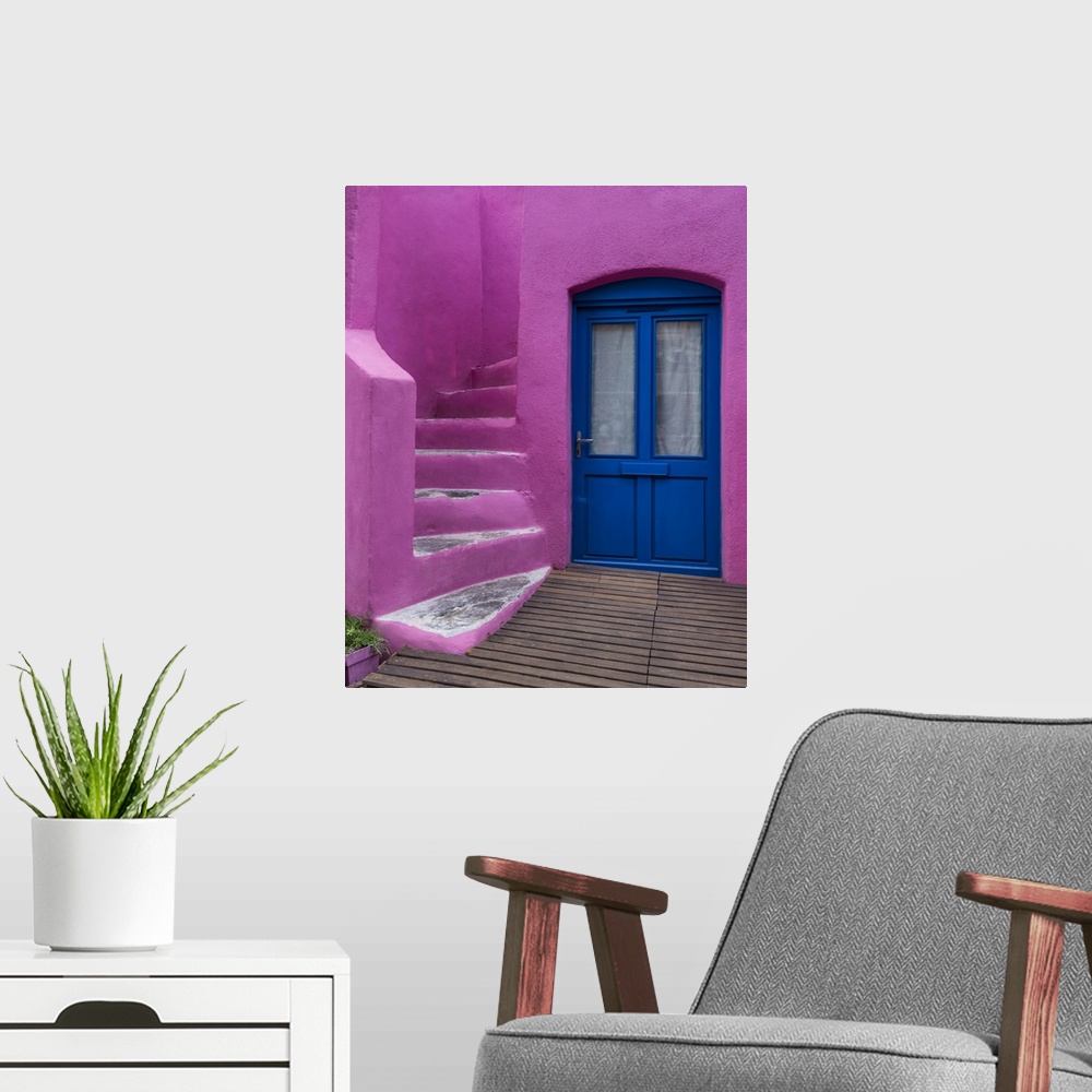 A modern room featuring Pink House, Old Town Of Collioure,  Pyrenees-Orientales, France
