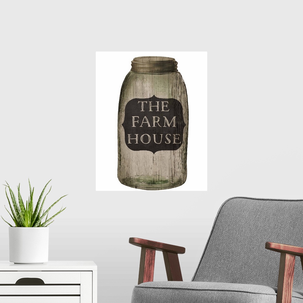 A modern room featuring Shape Cut Farm House Jar
