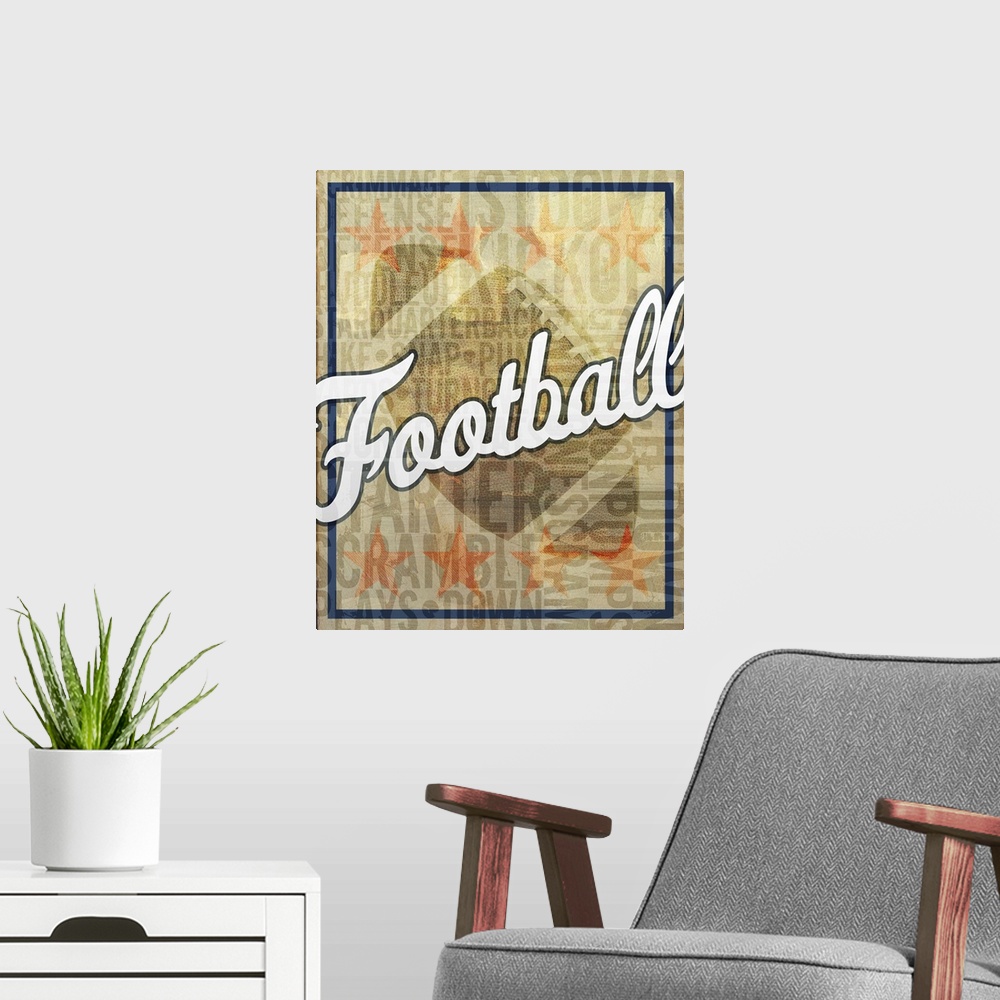 A modern room featuring Football Silhouette