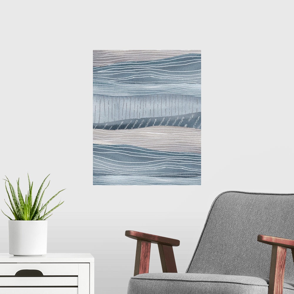 A modern room featuring Nantucket Abstract 5