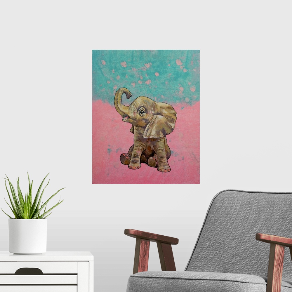 A modern room featuring Baby Elephant