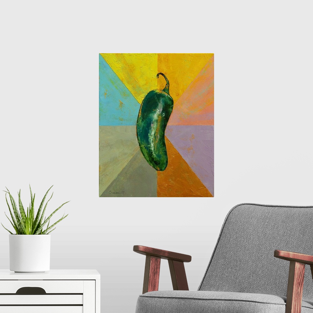 A modern room featuring Jalapeno Pepper