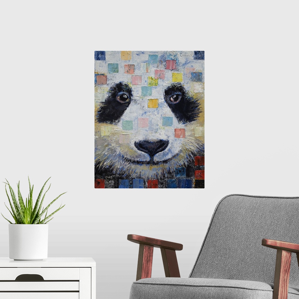 A modern room featuring Panda Checkers