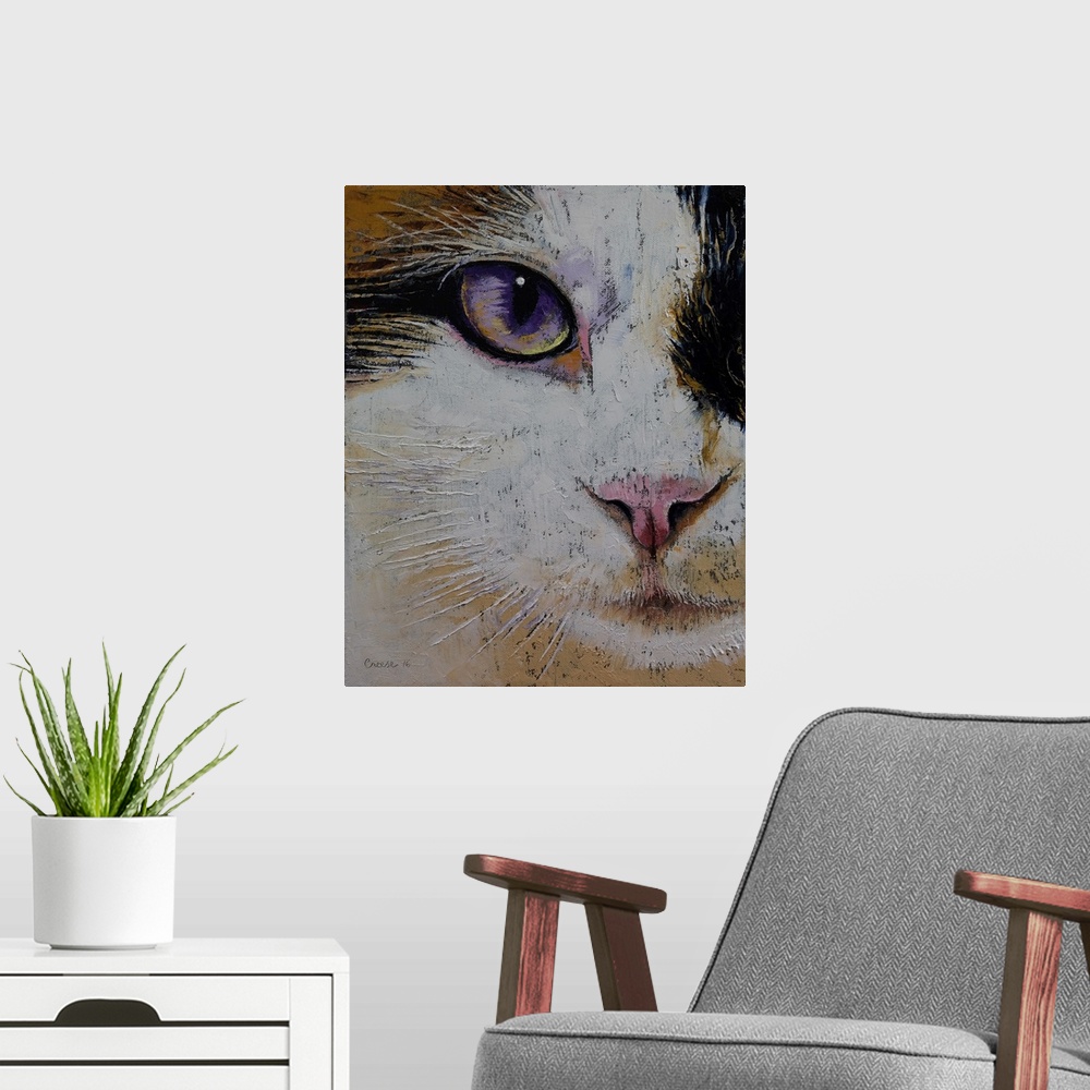 A modern room featuring Ragdoll - Cat Portrait