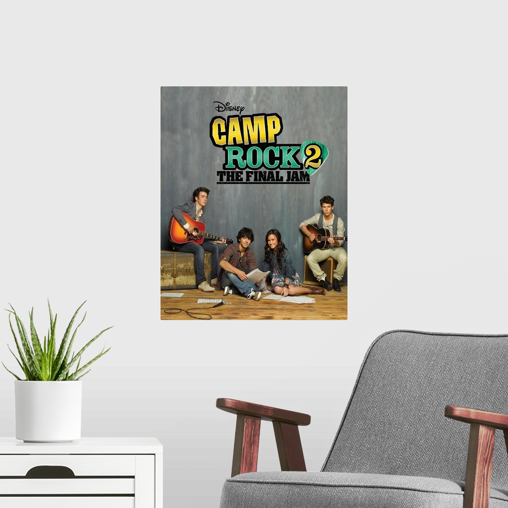 A modern room featuring Camp Rock: The Final Jam - Movie Poster