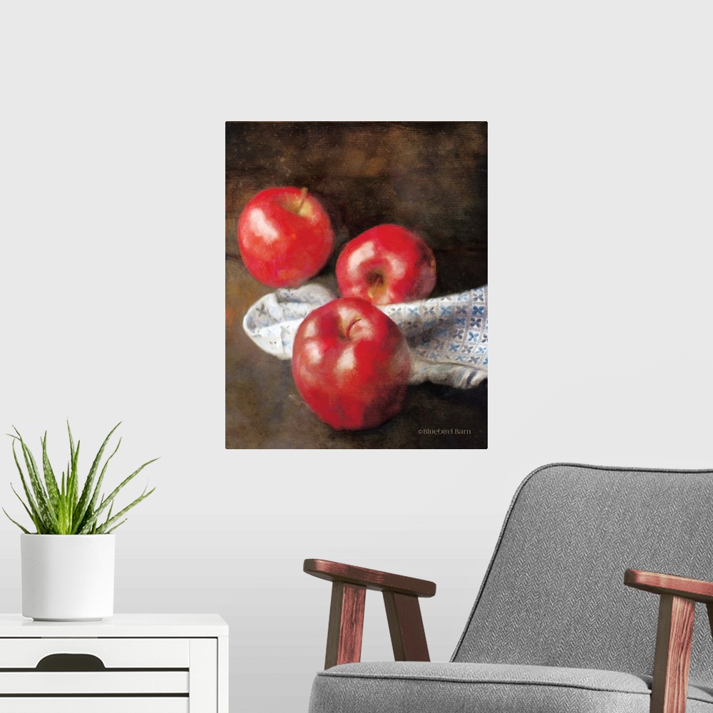 A modern room featuring Apples and Quilt