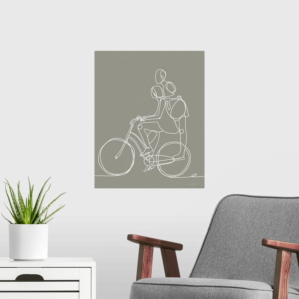A modern room featuring Friend On A Bike