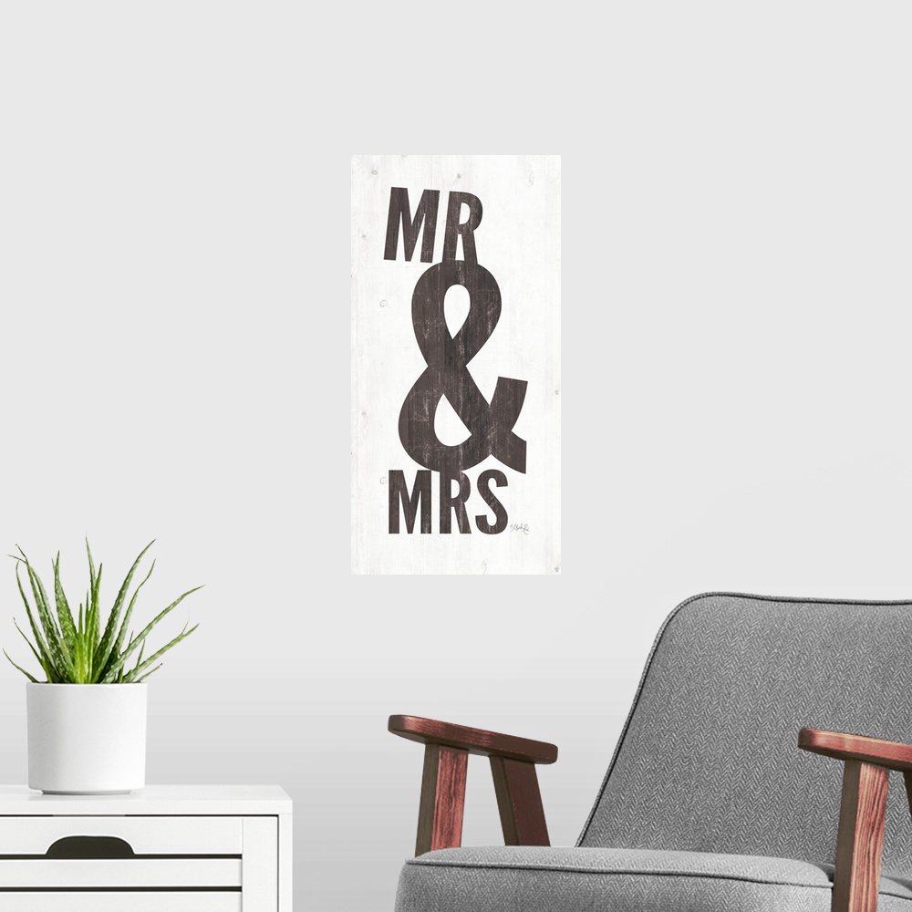 A modern room featuring Mr & Mrs I