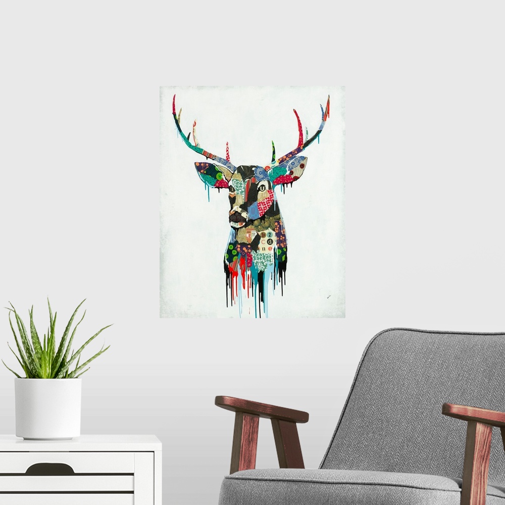A modern room featuring Deer Sir