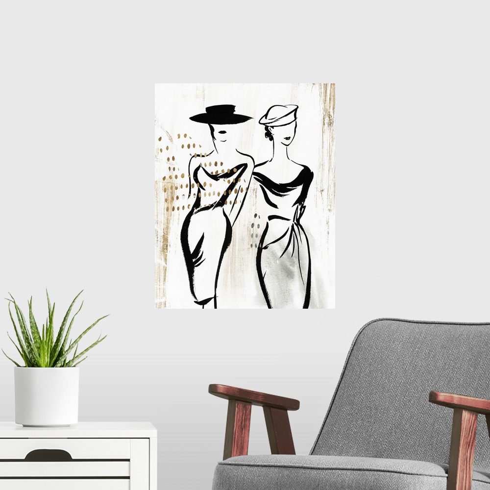 A modern room featuring Fashion Figures I