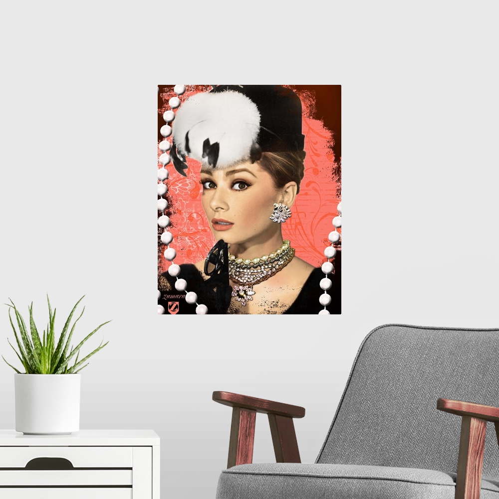 A modern room featuring Audrey Hepburn Diamonds and Pearls