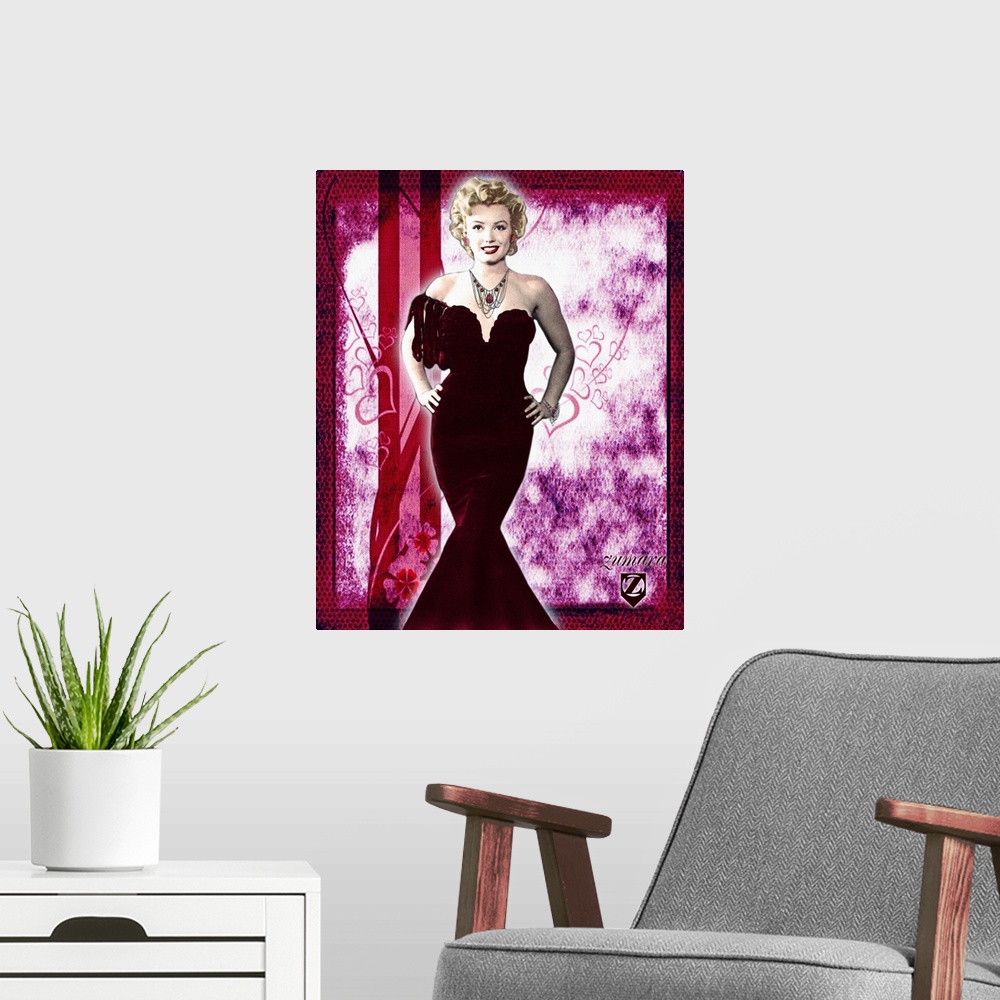 A modern room featuring Marilyn Monroe Belle of the Ball