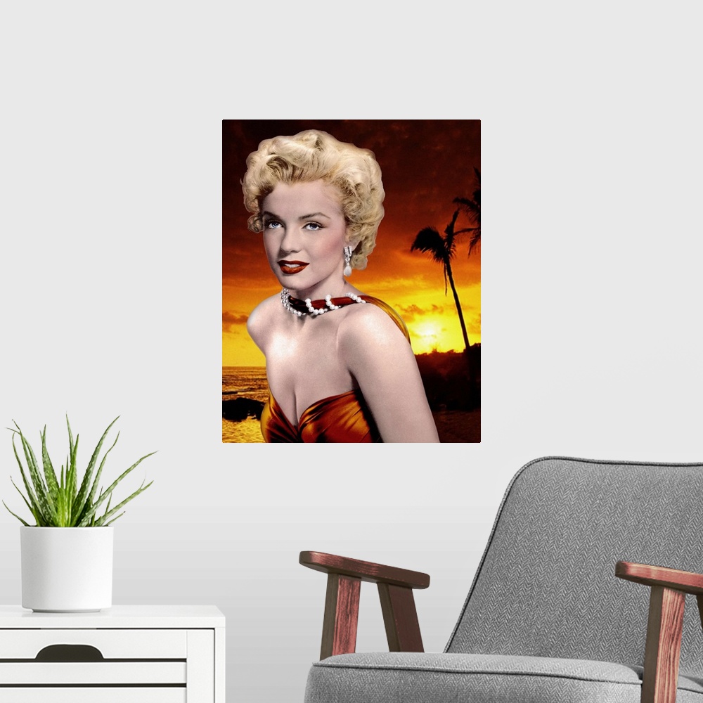 A modern room featuring Marilyn Monroe Sunset