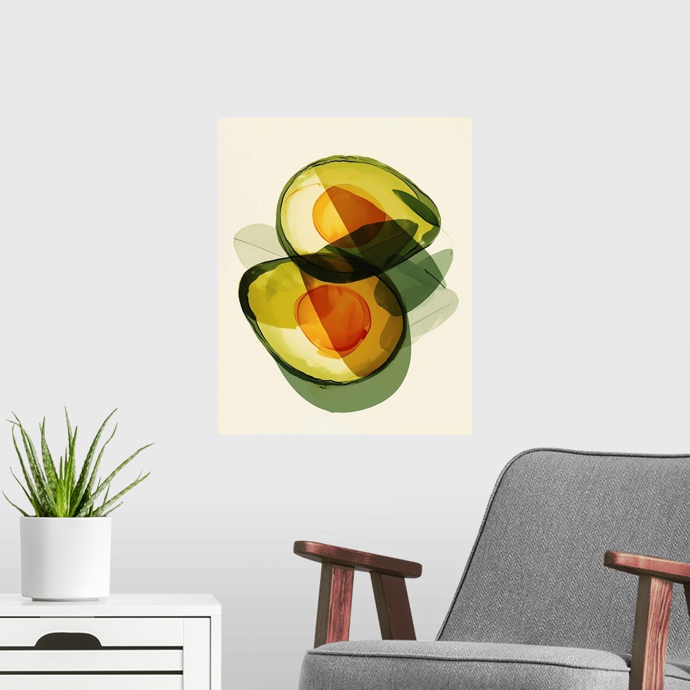 A modern room featuring Abstracted Avocado