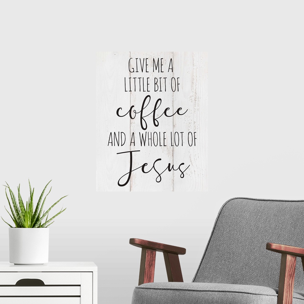 A modern room featuring Modern Faith - Coffee and Jesus