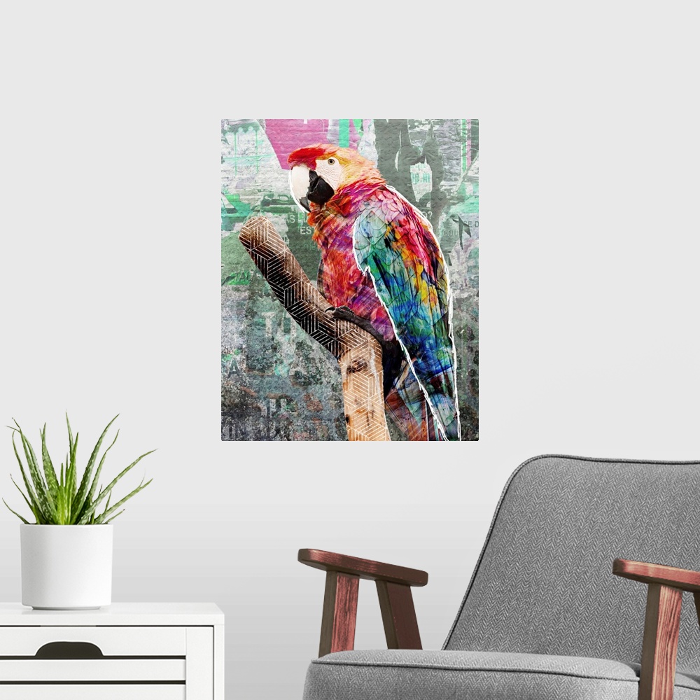 A modern room featuring Pop Art - Parrot